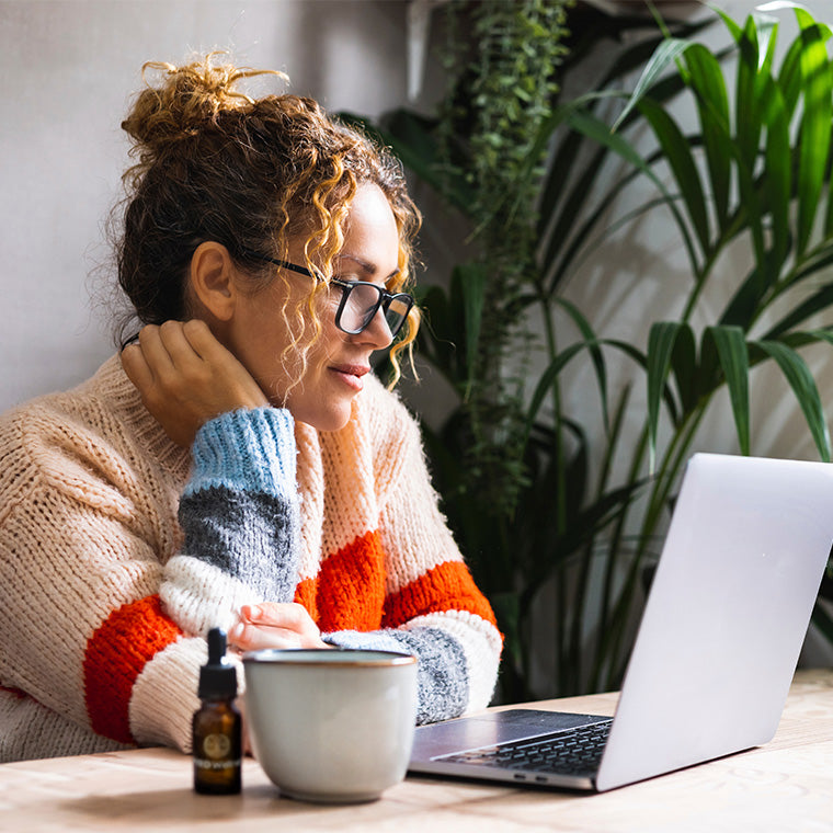 woman on online wellness consultation call