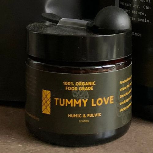 natural remedy for tummy with humic and fulvic acid powder